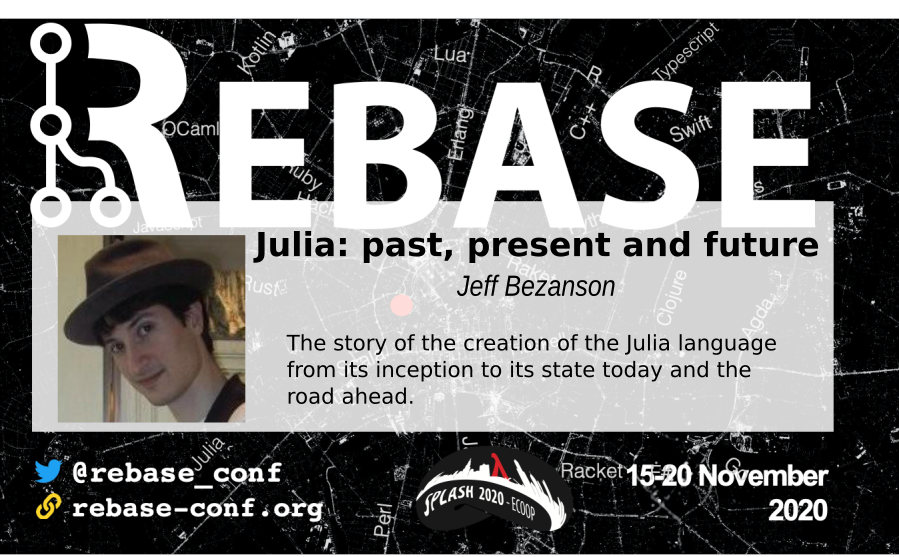 The story behind <a href="/JuliaLanguage/">The Julia Language</a> right from <a href="/JeffBezanson/">Jeff Bezanson</a> at <a href="/rebase_conf/">Rebase Conf</a>. <a href="/splashcon/">SPLASH Conference</a> <a href="/PLMentoring/">Programming Languages Mentoring Workshop</a> <a href="/ECOOPconf/">ECOOP’26 Conference</a>