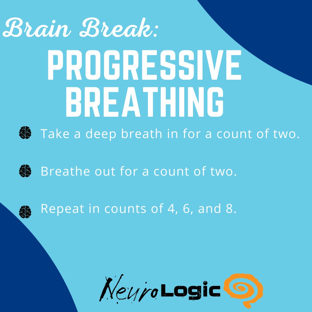 Today's #brainbreak is a great way to practice control over your breathing. Try this with your students or children and let us know how it went!