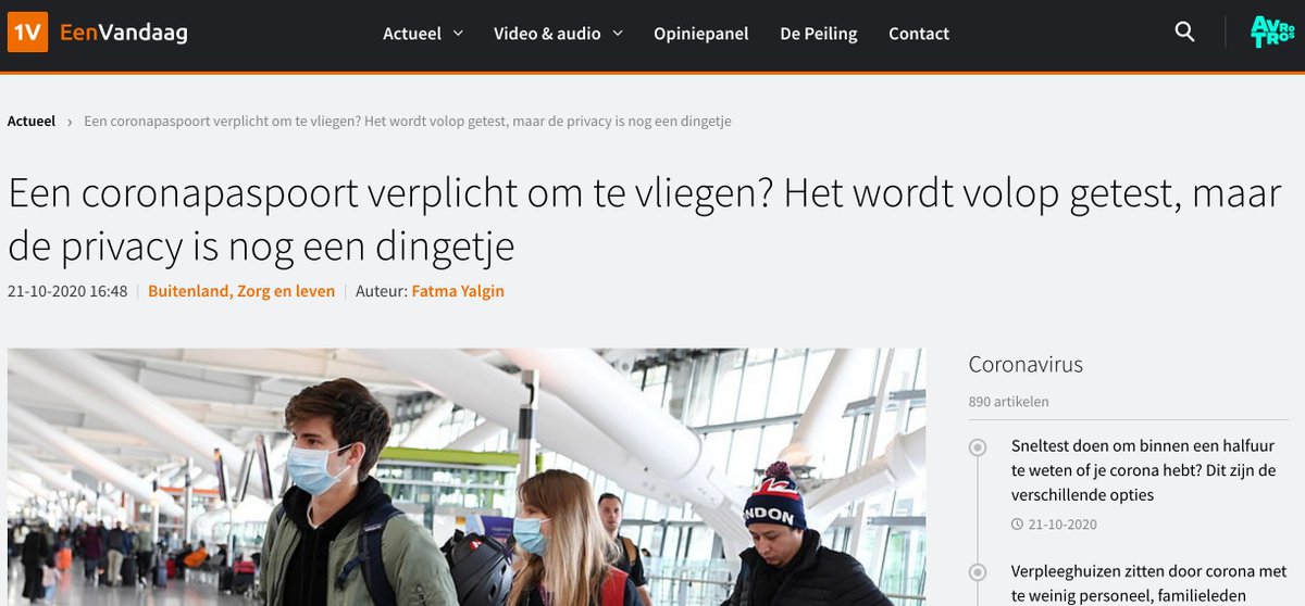 'Een coronapaspoort verplicht om te vliegen? Het wordt volop getest, maar de privacy is nog een dingetje’

eenvandaag.avrotros.nl/item/een-coron…

#CommonPass 'dit coronapaspoort van de World Economic Forum (WEF)'