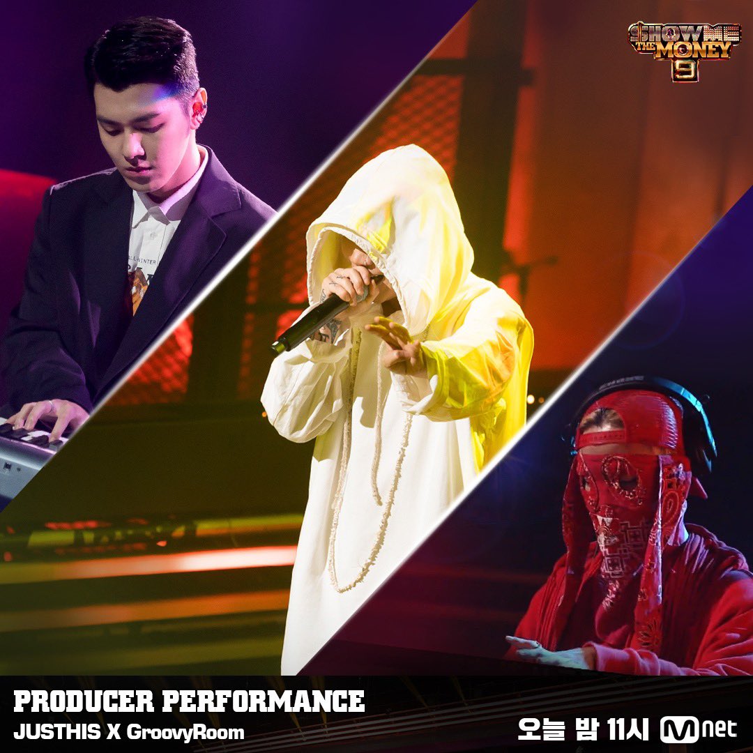 mnet_hiphop's tweet photo. [#SMTM9] ‘PRODUCER PERFORMANCE’ TONIGHT

오늘 밤 11시,
모두가 기다려온 역대 최강 프로듀서들의 공연이 공개된다🔥🔥
⠀
team #Dynamicduo X #BewhY
team #CODEKUNST X #Paloalto
team #ZionT X #GIRIBOY
team #JUSTHIS X #GroovyRoom

<#쇼미더머니9> 오늘 밤 11시 #Mnet https://t.co/e7XX33MI2a