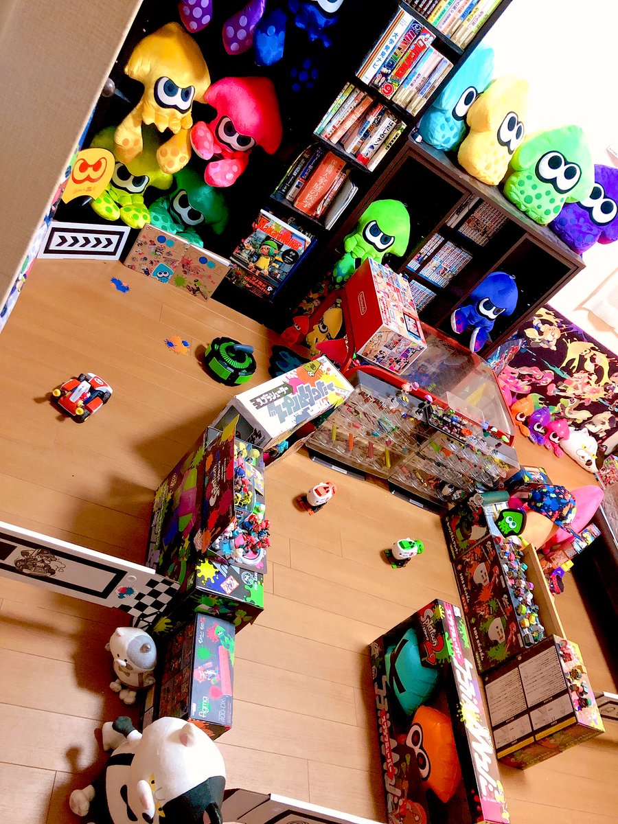 EnasutaOishii's tweet image. スプラトゥーンのコース完成した！！
名付けて｢イカすサーキット｣🦑
#マリオカートライブホームサーキット #マリオカートライブ #MarioKartLiveHomeCircuit #MarioKartLive