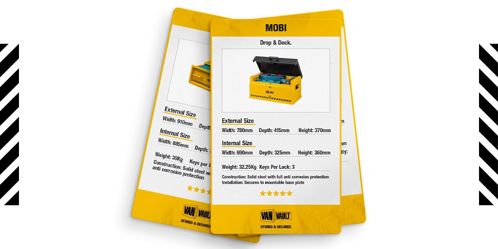 Move between jobs whilst keeping your tools locked up with the Van Vault Mobi.

If you want to integrate it into your vehicle setup, these are the stats you’ll want to know.

Get yours with FREE next-day delivery here: vanvault.co.uk/vehicle-storag…