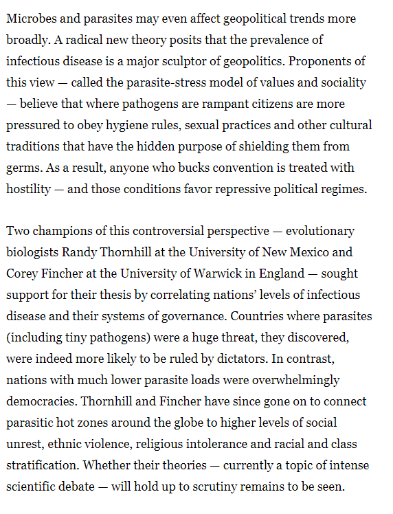 Further - germaphobia was thought to correlate with authoritarianism