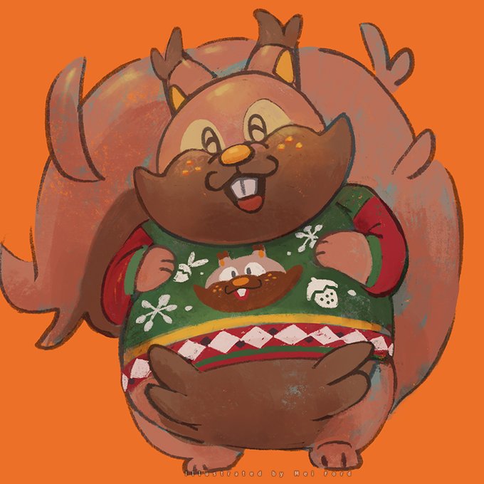 自分の顔が入ったセーターを着せてもらってうれしいヨクバリス。
Happy Greedent got the Xmas sweater having his face on it. https://t.co/ahCbhf1mt9 
