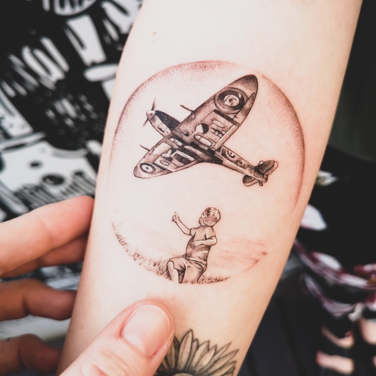 Tattoo uploaded by JenTheRipper • Plane tattoo by Emma Bundonis  #EmmaBundonis #blackandgrey #realistic #plane • Tattoodo