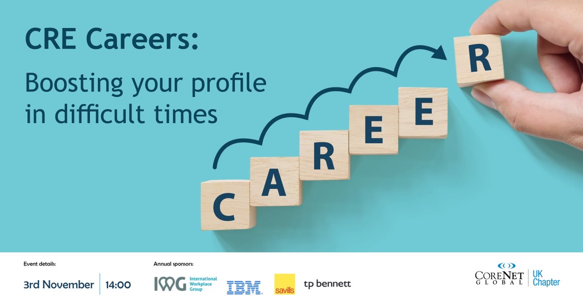 If you are a CRE professional who has been affected by redunancy or extended time on furlough, join us for our career event taking place on the 3rd of November at 2pm. For more information and to book your place - bit.ly/31oacZO.

#CRE #redudancy #jobloss #Careeradvice