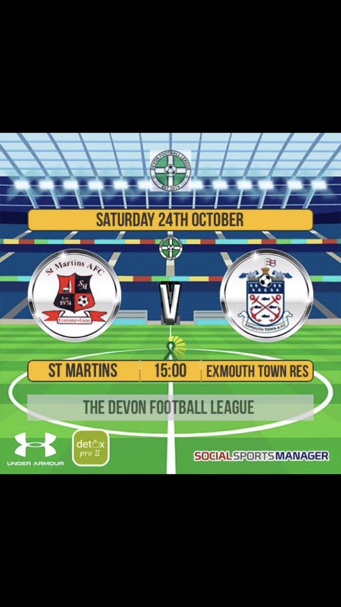Exmouth Town FC 2nds (@exmouth2nds) on Twitter photo After a two week break we are back at it tomorrow away at <a href="/St_Martins_AFC/">St Martins AFC</a> 3pm KO in the @DFLeague2019. Looking for a fourth win on the bounce. Big boost to the squad with Olympic sprinter Ollie Bray back from injury. 🔵⚽️ After a two week break we are back at it tomorrow away at <a href="/St_Martins_AFC/">St Martins AFC</a> 3pm KO in the @DFLeague2019. Looking for a fourth win on the bounce. Big boost to the squad with Olympic sprinter Ollie Bray back from injury. 🔵⚽️