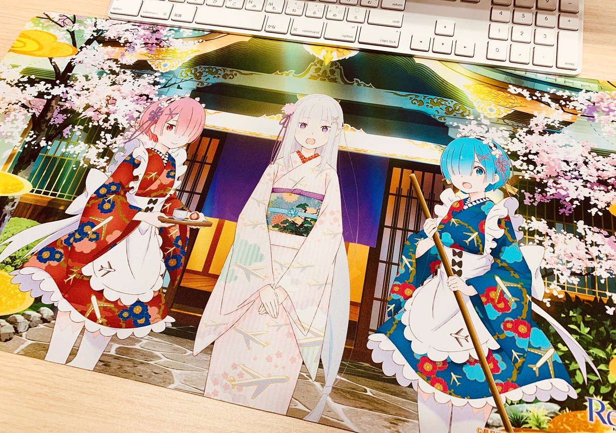 えむえふgoodsnavi ご予約受付中 ようこそ 異世界旅館へ ラバープレイマットコレクション Reゼロから始める異世界生活 異世界旅館ver 成田用に描き下ろされたイラスト使用の万能マット 女将エミリア 仲居ラムレムが 日常の疲れを癒やし