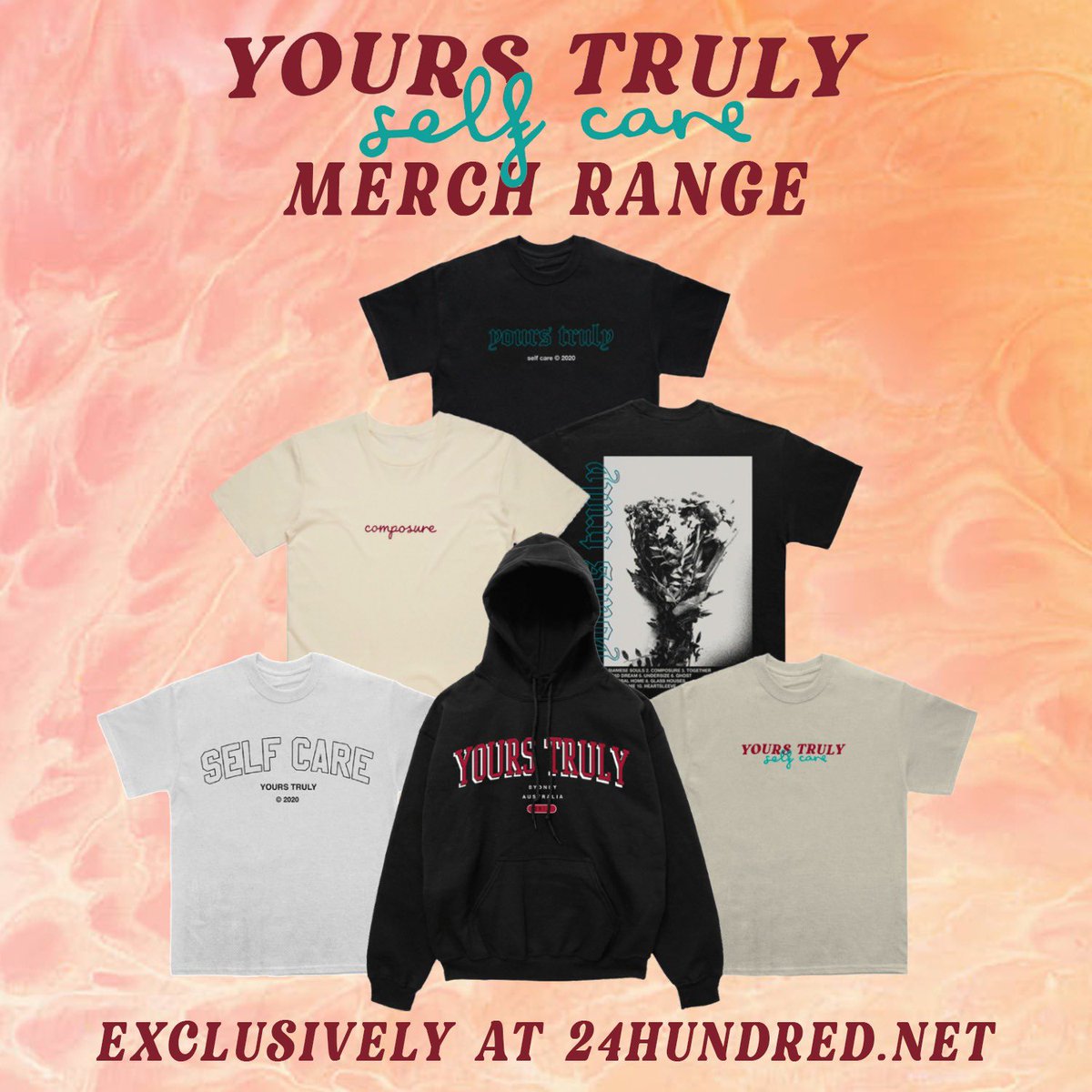 Self care merch now available exclusively through <a href="/24HundredNet/">24hundrednet</a>