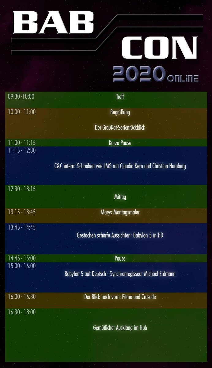babcon_event's tweet photo. Es hat etwas gedauert, aber hier ist das Programm für die online-Ausgabe unserer Con. 
Alle Inhaber:innen von Karten für die Offline-Con und unsere Patron:innen sind natürlich eingeladen und erhalten in den kommenden Tagen Informationen, wie sie teilnehmen können. https://t.co/MVsvRZKG9x