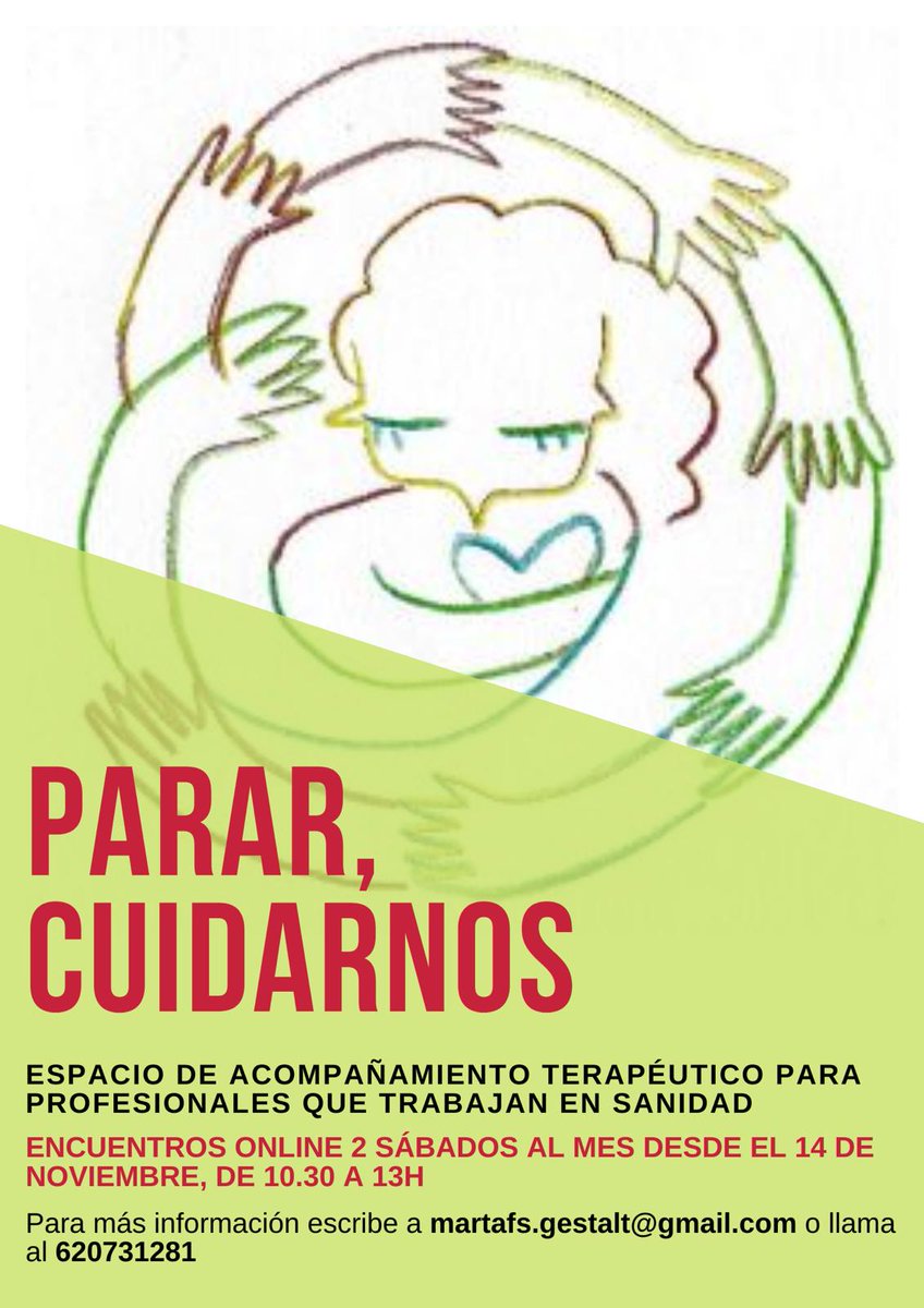 CabeceraMAD's tweet photo. PARAR, CUIDARNOS
Os compartimos este espacio de acompañamiento terapéutico para profesionales de la sanidad https://t.co/q4tMDjuRhj
