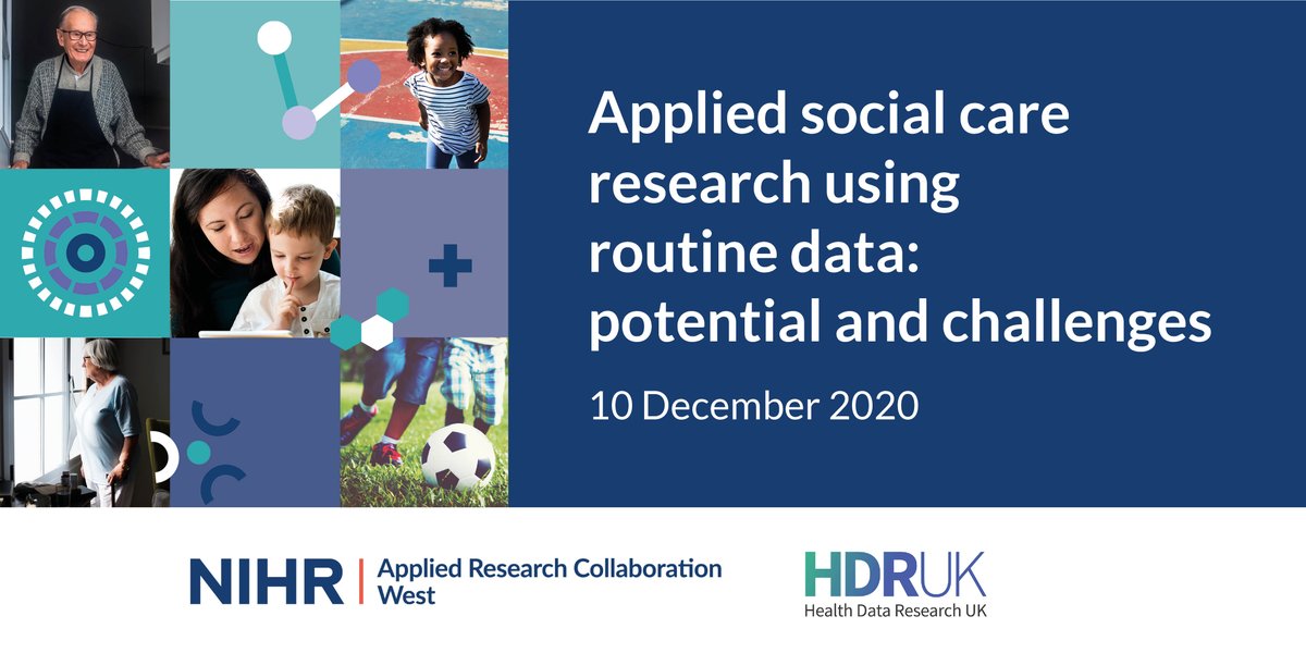 NIHRARCs's tweet image. 📢 Join @ARC_West &amp;amp; @HDR_UK for an online conference on 10 Dec: Applied #SocialCare research using #RoutineData: potential and challenges. With speakers from @NHSDigital @HealthFdn

➡️ bit.ly/34jlUGS

#ResearchDataManagement #DataScience #HealthInformatics #DigitalHealth