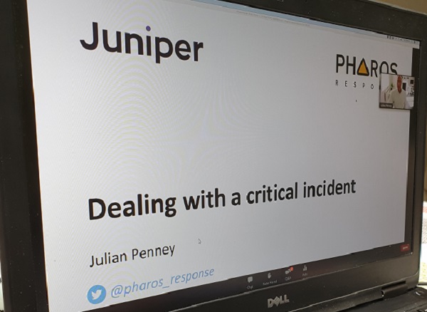 Pharos_Response's tweet photo. Great to be invited by @JuniperEd to launch our new partnership at their EVC Conference. #EVC #edvisits #incidentplanning https://t.co/4bzIIuMSkj