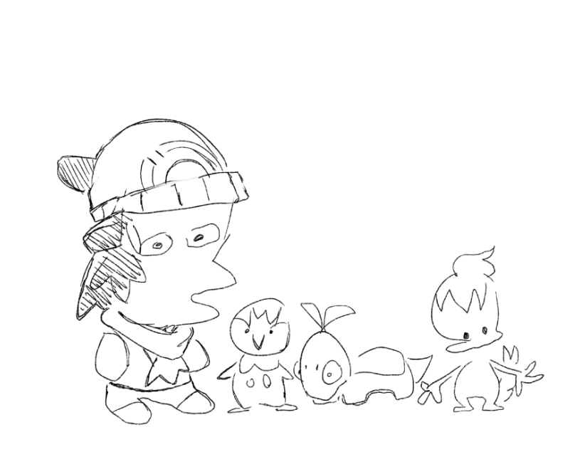 today we drew pokemon 