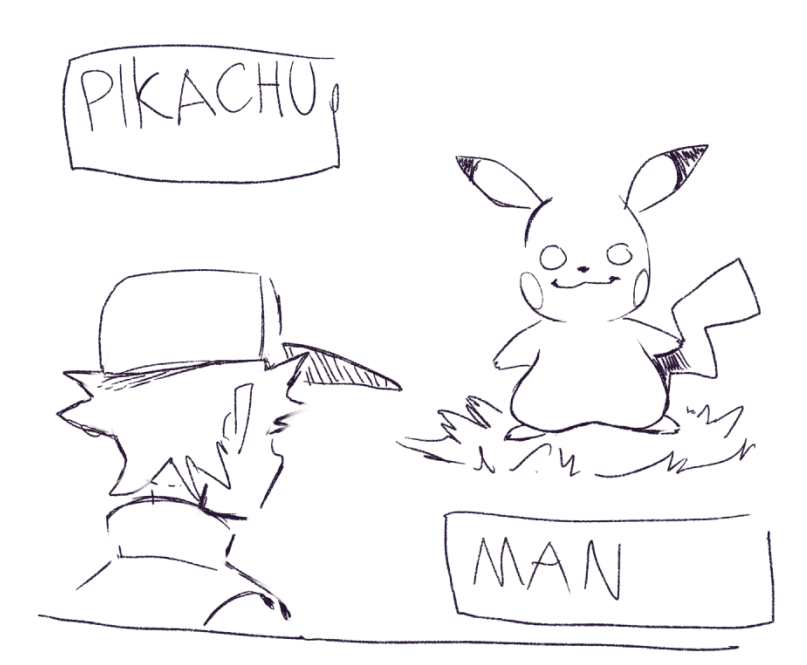 today we drew pokemon 