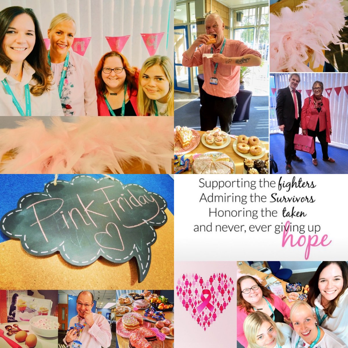 UhmbtEdCentre's tweet photo. 💗It’s Wear it Pink Day! Our memories of 2018, who knew it would mean so much to our team and how things have changed! Here’s to all the @UHMBT colleagues affected by breast cancer, stay strong, you are amazing 💪💗#MissCake #OnYourBikeBreastCancer #TextBay70085 @bayhospitals https://t.co/7IrbTaGXHr