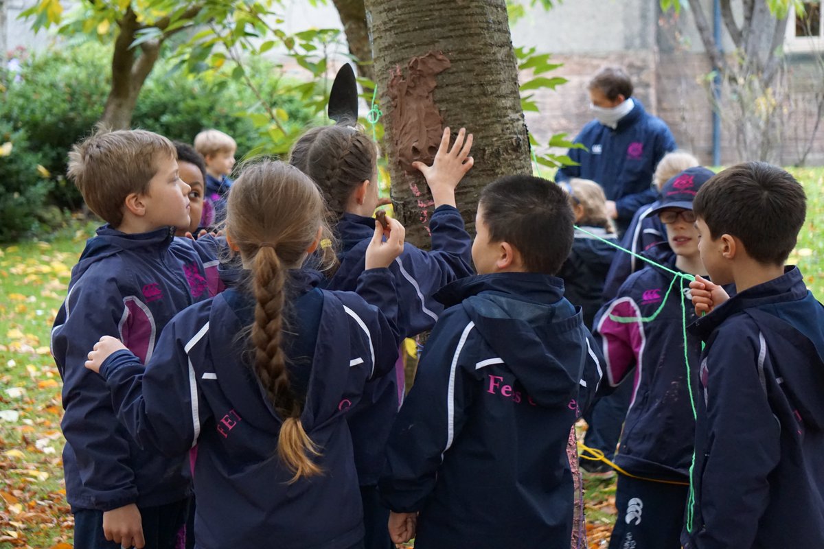 FettesPrep's tweet photo. Our Outdoor Learning Day has begun and we're looking forward to a variety of fun learning activities outside. 🍃🍂🍃

The youngest Prep pupils started their day exploring their creativity with some fabulous tree art. 🌳🌲🌳

#FettesLearning https://t.co/pUnAoyQrEf
