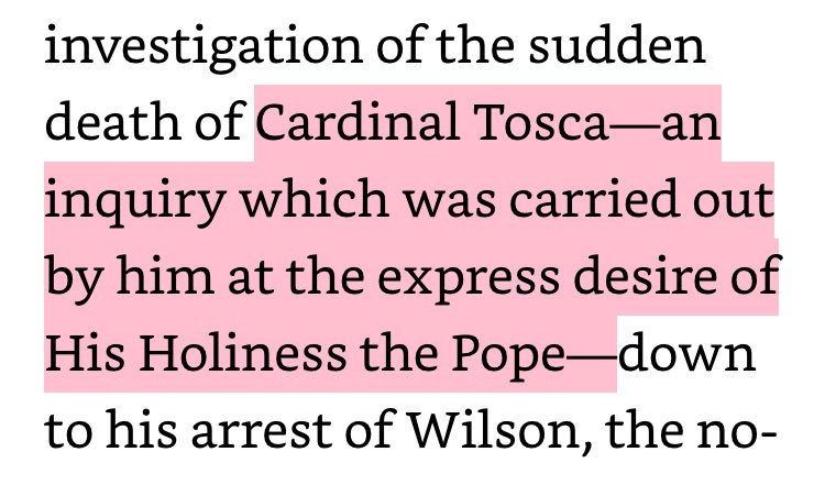 Cannot stress this enough: These are different cases. Multiple cases for the Pope. The Vatican basically had Sherlock Holmes on retainer.