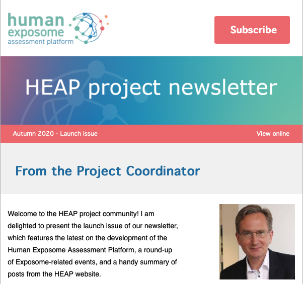 First newsletter of #HumanExposomeAssessmentPlatform is ready, register to be informed about existing research, e.g. the exposome profiling of 100 volunteers during their pregnancies done by Michael Snyder, <a href="/JoakimDillner/">Joakim Dillner</a> 
<a href="/Standford/">David Hilliard</a> <a href="/KI/">Kumi</a> 
 
heap-exposome.eu/?na=v&nk=62-fb…