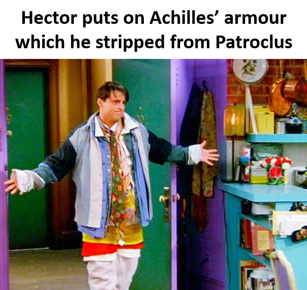 It& #39;s time for the Iliad in Memes: Book 17! Now that we& #39;ve had some time to get over the death of Patroclus, let& #39;s watch the action centre entirely on people fighting over his corpse!