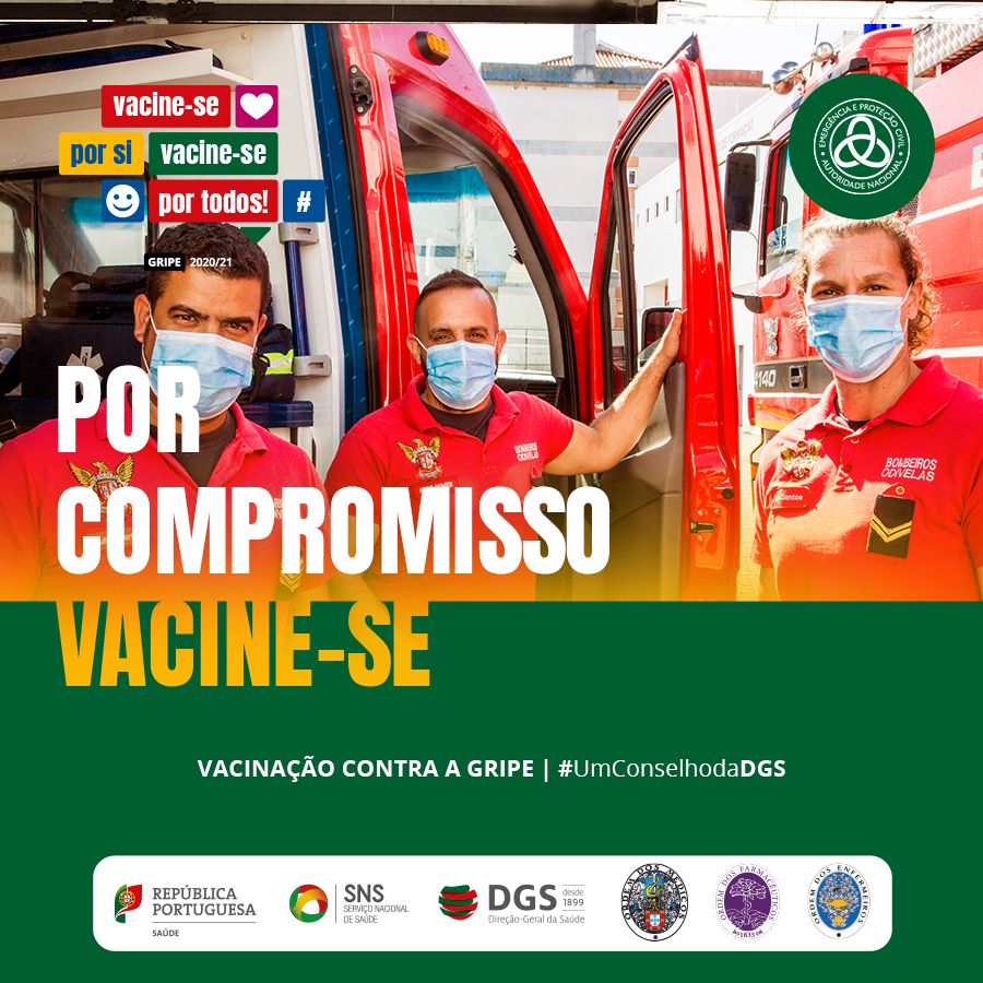 DGSaude's tweet photo. Os bombeiros fazem parte dos grupos prioritários para receber a vacina contra a gripe.
Vacine-se por si, vacine-se por todos!
#UmconselhodaDGS #sejaumagentedesaudepublica #EstamosOn https://t.co/m4RouZWq2i