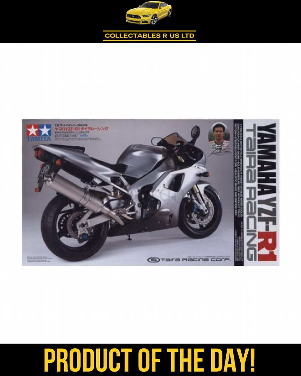CollectablesUs's tweet photo. Product of the Day!
Tamiya Yamaha YZF-R1 Taira Racing Kit 1/12 14074
Buy now in store or online - https://t.co/TsHfbf57lg
#yamaha #tamiya #yzf #racingkit #collectablesrus https://t.co/xFStiQO35p