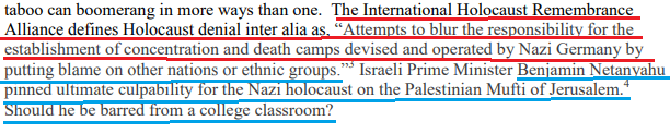 Yes. The Prime Minister is a political leader who weaponizes popular perceptions of history against his enemies. If he is lecturing college students on the Holocaust, mistakes have been made long before his lecture began. /6