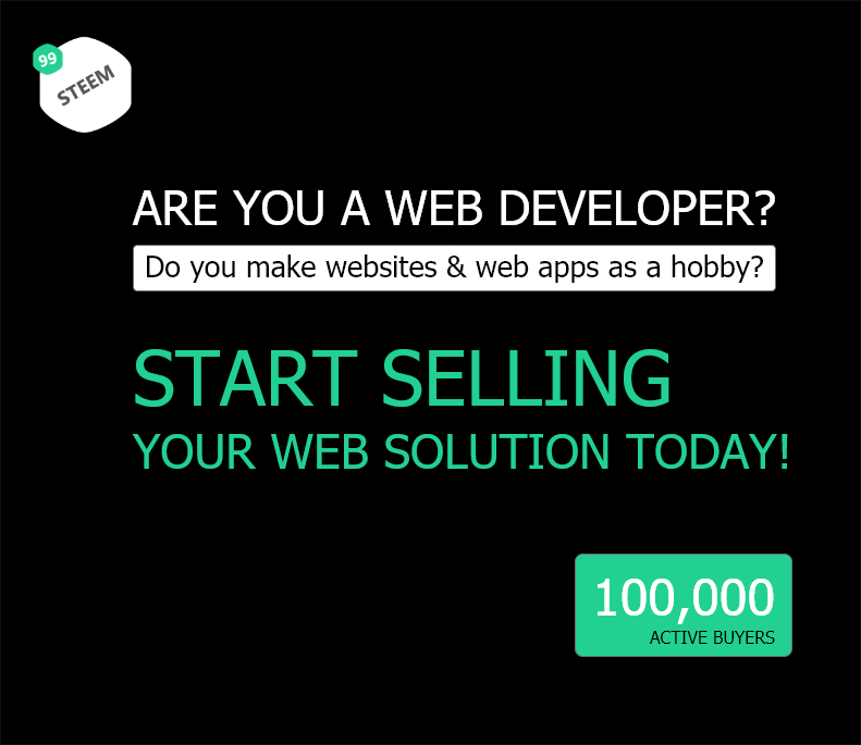 99steem's tweet photo. Are you a web developer? Or a web development agency? Do you make web-based solutions &amp; apps? Did you know that you can reach 100,000 active buyers at 99steem now those are interested in your solutions? 
Get Started now sign up &amp; start selling.
https://t.co/kjunz7vEef https://t.co/fq9n23RM2v
