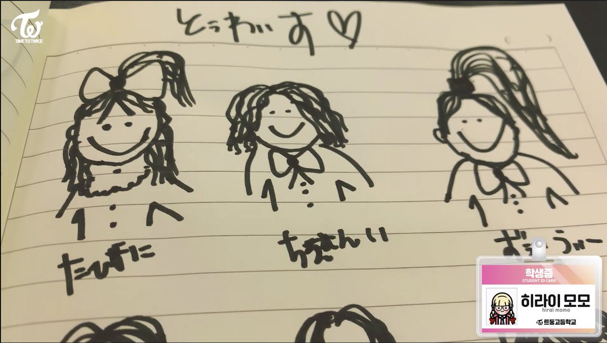 サナペン Auf Twitter ももりんが描いたtwice とぅわいす たひよに ちぇよんい ずぅーうぃー さーな なょんちゃん じひょ みたん もも じょんよに 韓国語と日本語の呼び方混ざって書いたのすごく可愛い サナペン Auf Twitter ももりんが描いたtwice とぅわいす たひよに ちぇよんい ずぅーうぃー さーな なょんちゃん じひょ みたん もも じょんよに 韓国語と日本語の呼び方混ざって書いたのすごく可愛い