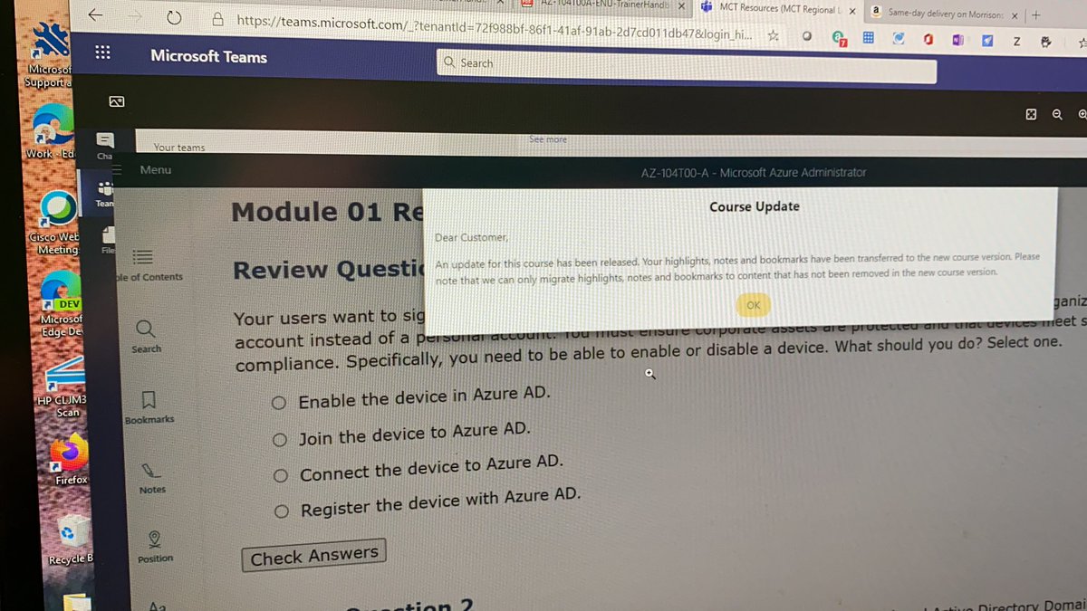edbaker1965's tweet photo. Sigh @ArvatoTES yet again releasing #Skillpipe updates in the middle of one of my running courses - no idea what they changed no change control #Shocking #Az104 @MicrosoftLearn please stop this happening students hate it #customerisking https://t.co/PA2ingx7yK