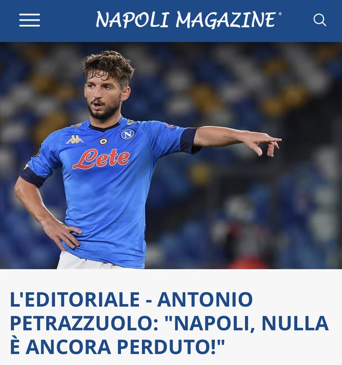 apetrazzuolo's tweet photo. Il mio editoriale post #NapoliAZ è online su https://t.co/k1TAv29EP2 >>> https://t.co/RMH8IRxjwx https://t.co/HTWCnarLnB