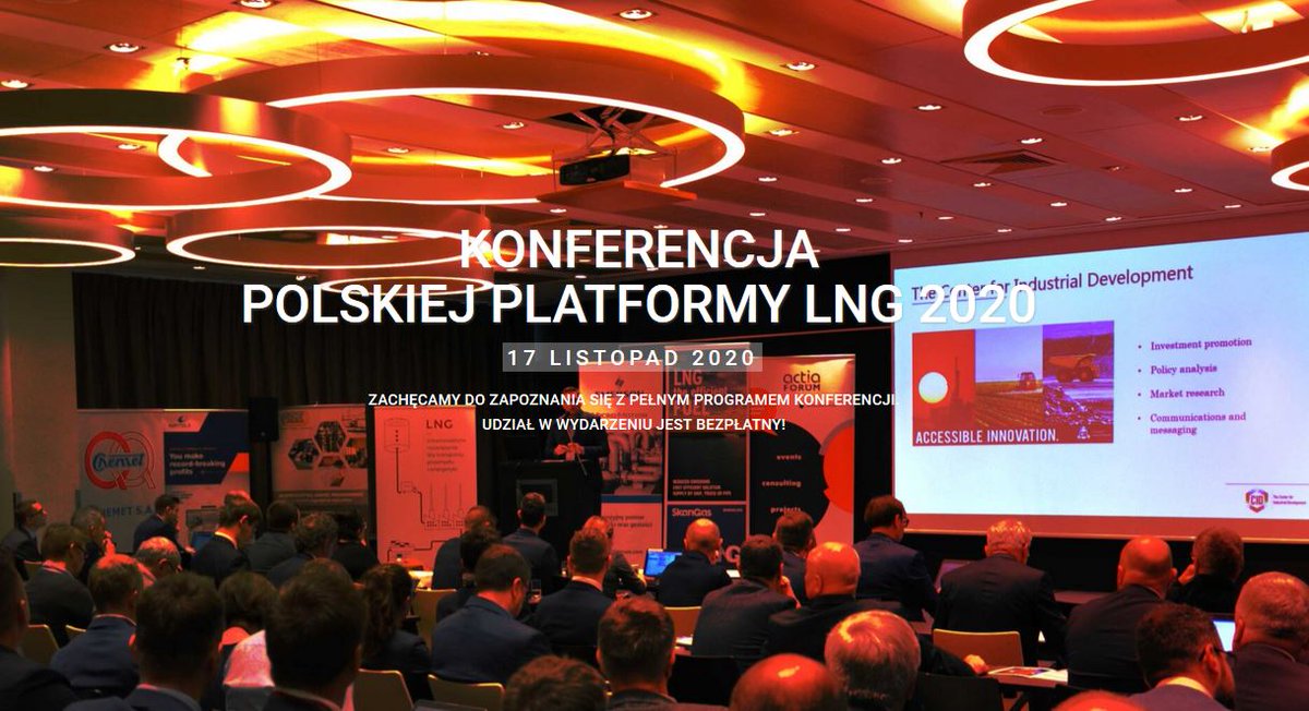 Konferencja PPLNG 2020 w formule online w dniu 17 Listopada.
Agenda dostępna jest na stronie konferencjalng2020.pl
Zapraszamy serdecznie do rejestracji konferencjalng2020.pl 
#LNG #PPLNG