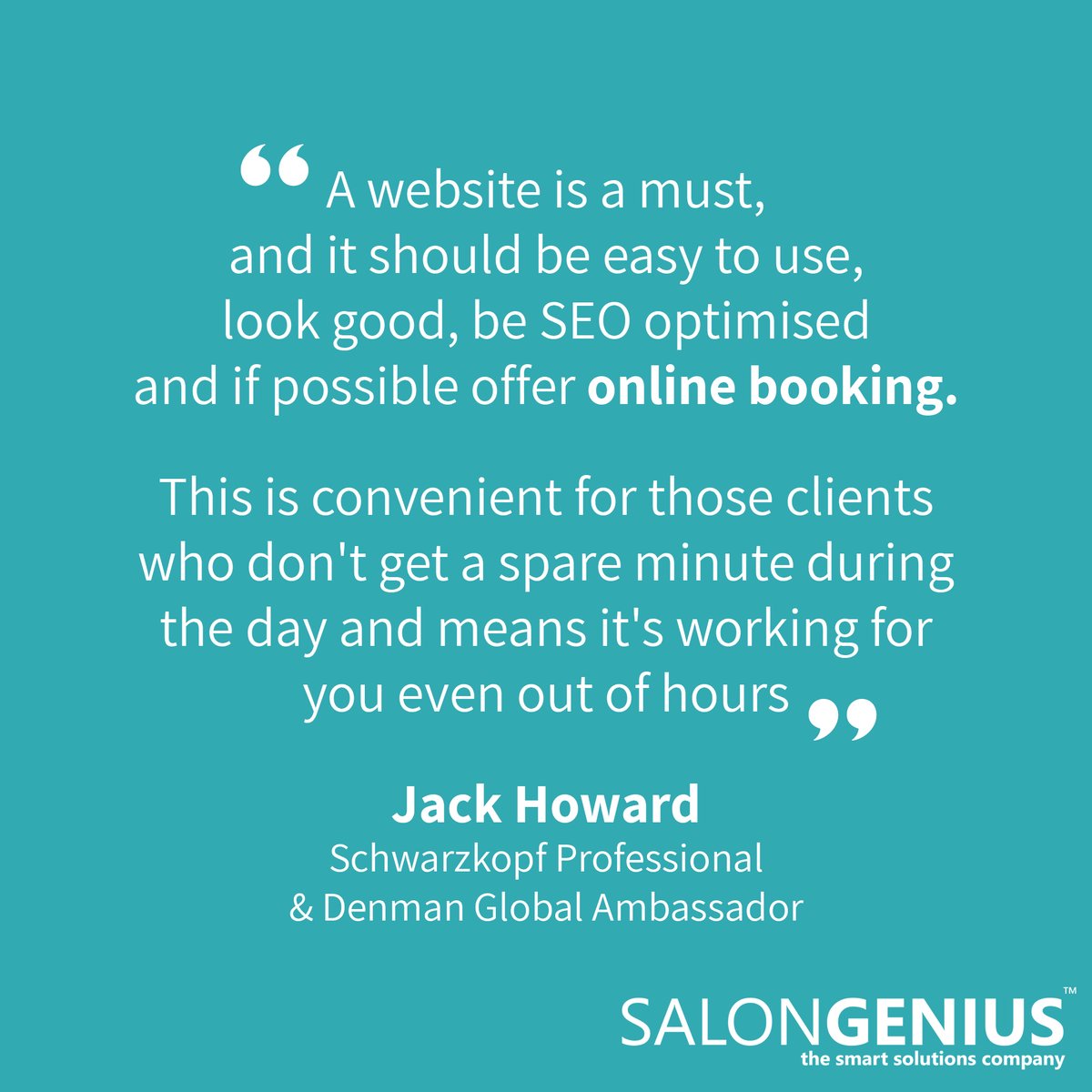 Studies show that 35% of people prefer to book appointments outside of business hours. For less than £1 per day, bookingsGENIUS could be  a fantastic addition to your salon 💁
 
salongenius.com/products/booki…