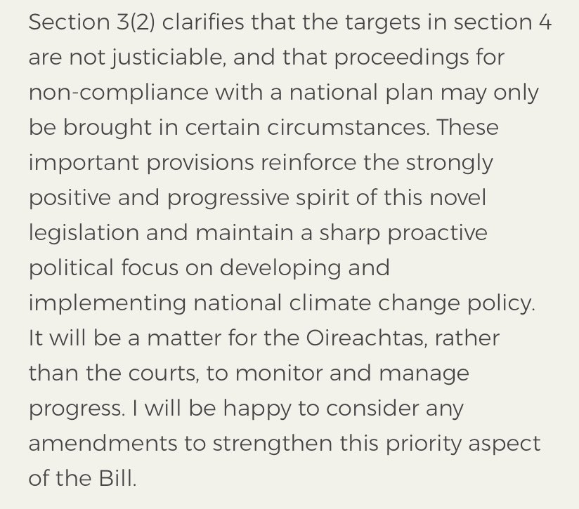 The Green Party offered a weak justification for this unusual attempt to oust the courts’ jurisdiction at the time (below). Advice from the AG was not cited then; rather, speculation was that the ouster provision was a political compromise. 2/6