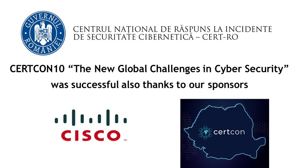 DanCimpean's tweet photo. We consider the private sector and academia as strategic partners of the new National Cyber Security Directorate (DNSC) - proposed to be created by the Romanian Government #cyber #strategy #public #private #business #Romania @CERT_RO @CiscoPSIRT @Cisco https://t.co/OMWCD2BFAR
