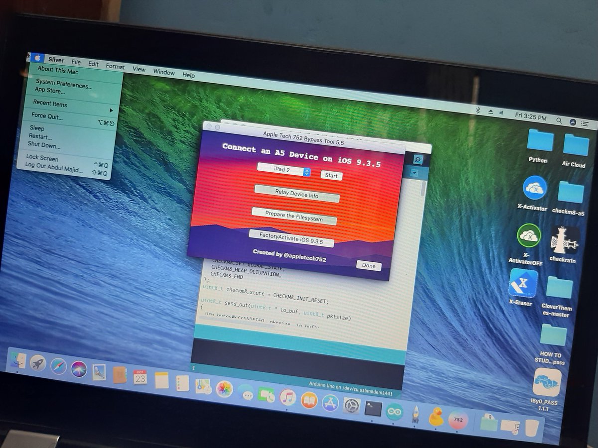 Maco3922's tweet photo. @sliver752 Success fully bypassed ipad 2,1 ipad 2 wifi with arduino thanks to appletech752 and factory activated https://t.co/T0BpcqToY3
