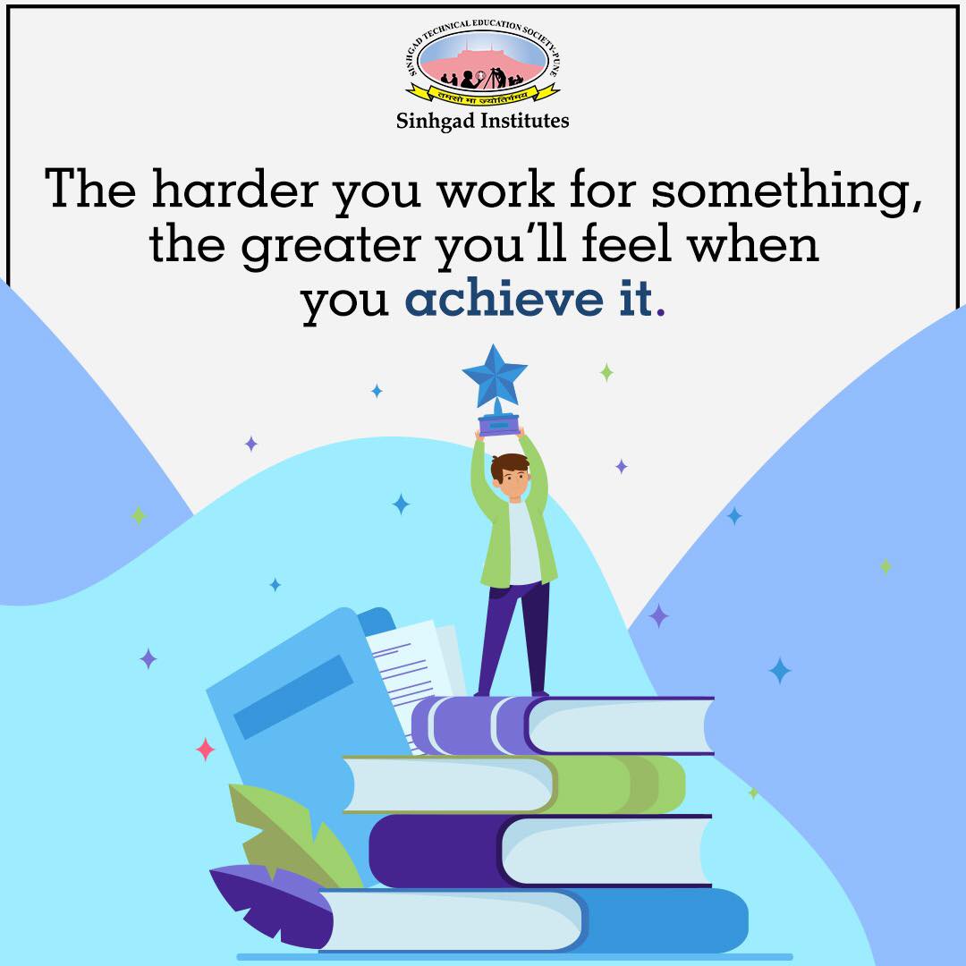 Success doesn’t just find you. You have to go out and get it. Dream bigger. Do bigger.
.
.
.
#SinhgadInstitutes #STES #Pune #Motivation #HardWork #Success #Dreams #Goals #Passion #Quotes #MotivationalQuotes #StudentLife #CareerGoals #DreamBigger https://t.co/AZUhjpi1aG