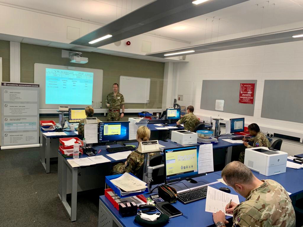 DclpaP's tweet photo. The Regt Acct course 004A are on week 2 of 3, they are beginning to implement some of the theory elements they learnt remotely last week. Trainees will become competent using the automated accounting system called Paxton. Enjoy the course and best of luck. 
 #patw #dclpa https://t.co/MeRV3haQRV
