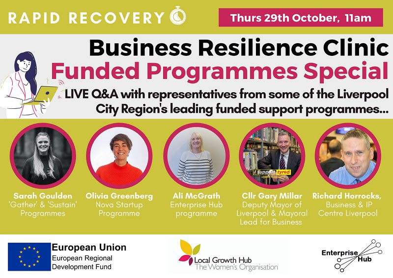 Confused about what funded support is out there for your business? 

Join next week's Business Resilience Clinic to understand which funded programmes are available across the Liverpool City Region and how to access them.

eventbrite.co.uk/e/funded-progr…

#StHelensTogether