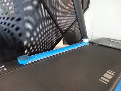 microgate's tweet image. Our "loyal" customer ghepardidasalotto.it  customized the lateral footrests of his treadmill, optimizing the performance in the use of #Optogait. In addition to the aesthetic and branded impact, the customer brought the footrest to the ground level and stabilized the system.