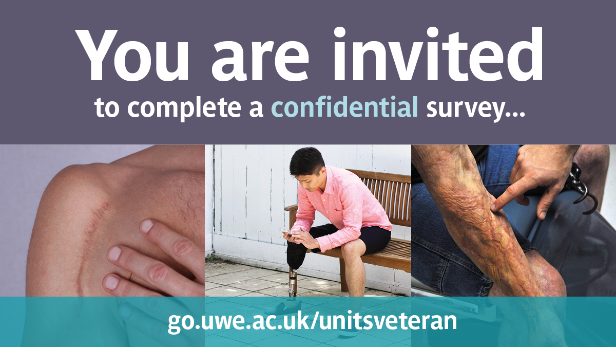 unitsstudy's tweet photo. Only 2weeks left to take part! Thank you to everyone who has taken the time to be part of @unitsstudy so far. Please share &amp; help us reach injured #Veterans who may be interested in completing our confidential survey: https://t.co/61lBVkEHZg @shorterSi @PoppyLegion  @CASEVAC_club https://t.co/Tvrsy4PYLT