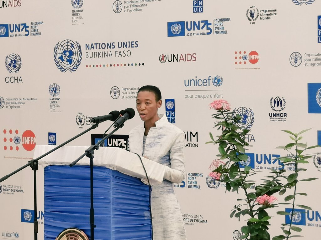 UNFPABF's tweet photo. #Happeningnow commémoration de la Journée des Nations Unies #UNDay2020 #BurkinaFaso. 
@metsi2 @AugusteKpognon @PNUD_BFA @onubf @BlogueursBF @donareine @HannoRanck https://t.co/c1XdNm8vn5