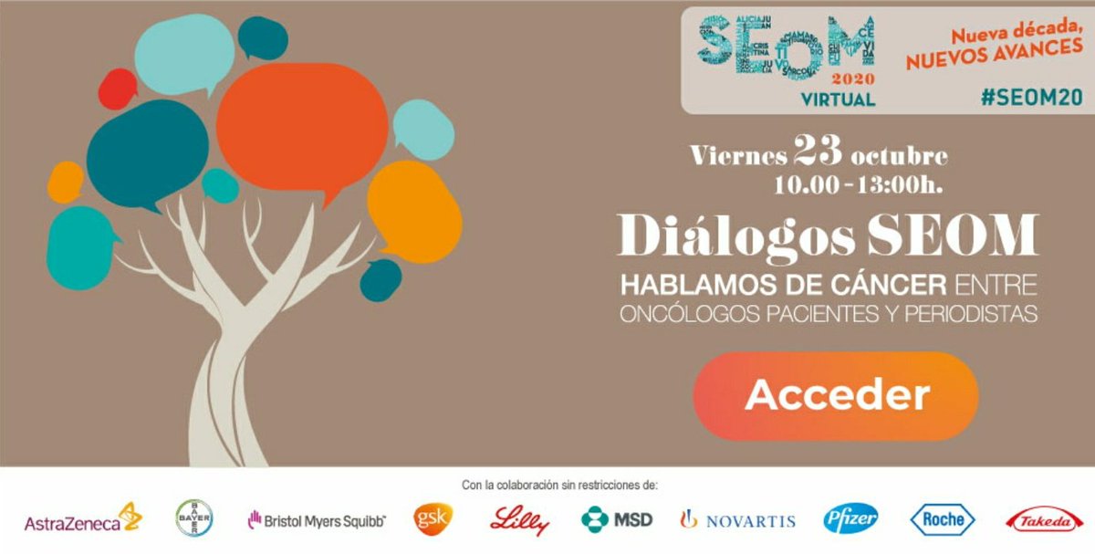 asociacionASACO's tweet photo. ¡Gracias a @_SEOM por abrir este espacio participativo e informativo sobre #CÁNCERyMUJER #DiálogosSEOM dentro del Congreso #SEOM20 ! ⚕️👏
@asociacionASACO - @TeresaDaz1 - @actitud_cancer https://t.co/UEyABa9rS3