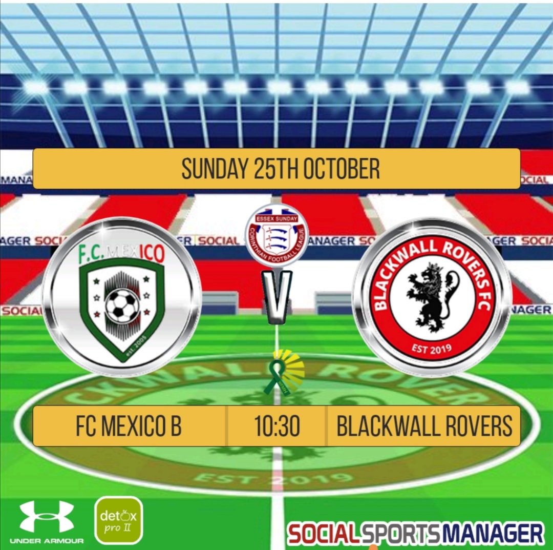 This weekend we are away fo @FCMexico3 and are looking for another big performance like the 8-1 win last weekend.

#upthetunnels
<a href="/EssexCorinthian/">Corinthian League</a>