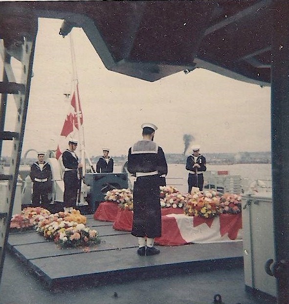 RLitwiller's tweet photo. #OTD 23/10/1969 #RememberRCN -HMCS KOOTENAY while undergoing full speed trials, suffers a catastrophic gear box explosion &amp; fire. Nine sailors are killed and 53 wounded, in the RCN’s worst peace time accident. Photos courtesy -For Posterity's Sake https://t.co/NyVDxtI2r5