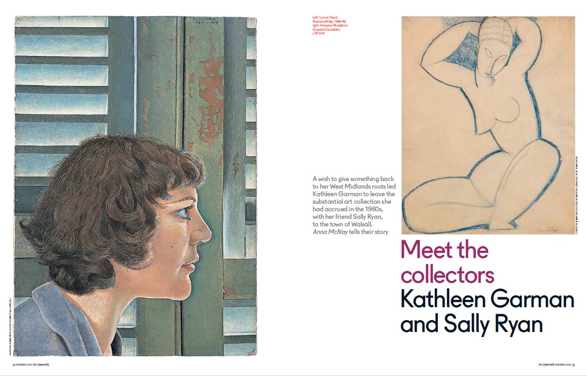 newartgallery's tweet photo. Delighted to feature in @ArtFund Art Quarterly magazine’s Autumn issue re: ‘Meet the Collectors’ #KathleenGarman &amp; #SallyRyan The two remarkable women who created the #GarmanRyanCollection on permanent display @newartgallery 

1/2 https://t.co/wmYk0RtbJV