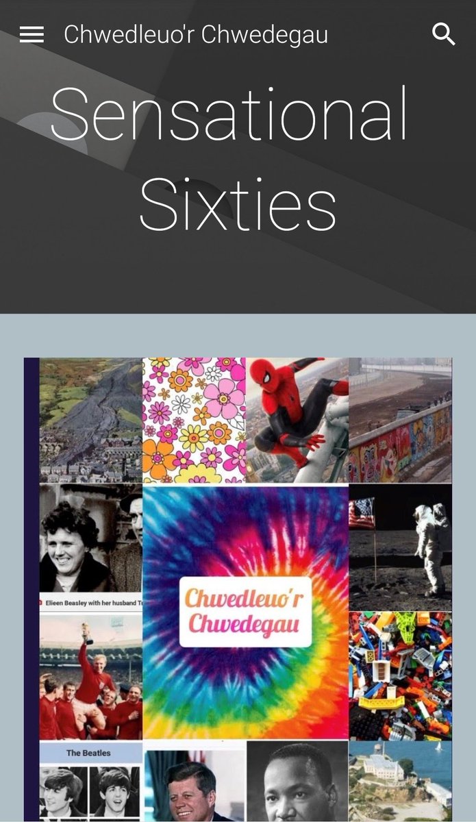 MrDTerfel's tweet image. We have some very talented pupils in Year 6. They have created a website showcasing what they have learnt about their theme this term - 'Sensational Sixties'. Pop over to their website to see all their hard work
sites.google.com/view/chwedleuo…

 #proudteachers #TeuluCurig #6SS #6MP