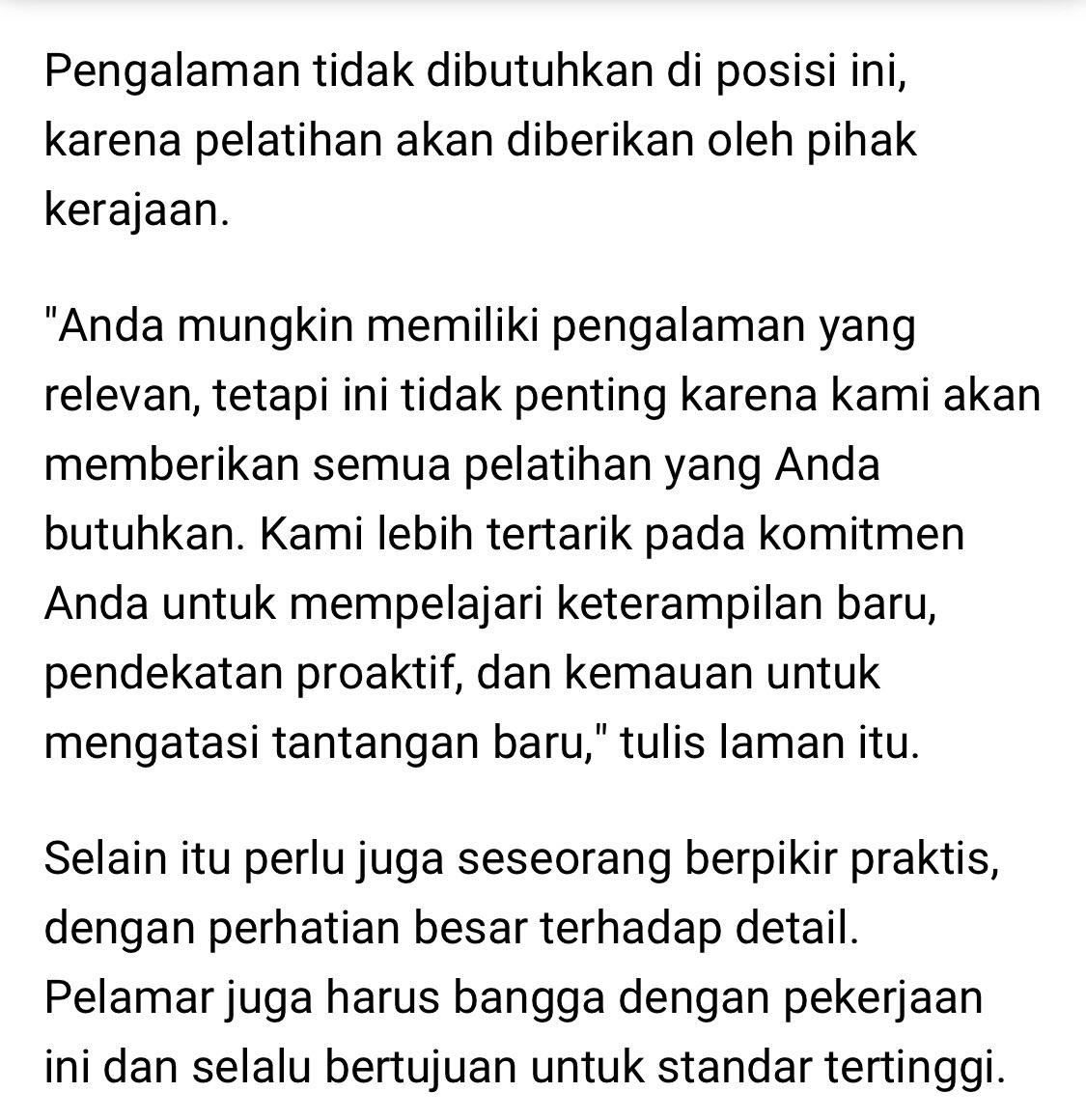 derose7788's tweet photo. Ratu Inggris buka lowongan kerja. Ada tidak kesempatan utk orang RI? Inilah bedadanya kenapa cari kerja di LN dan RI. Disini semua minta serba highclass lululusan dan pengalaman. Ribet waktu interview. https://t.co/IP6MI6aEQI