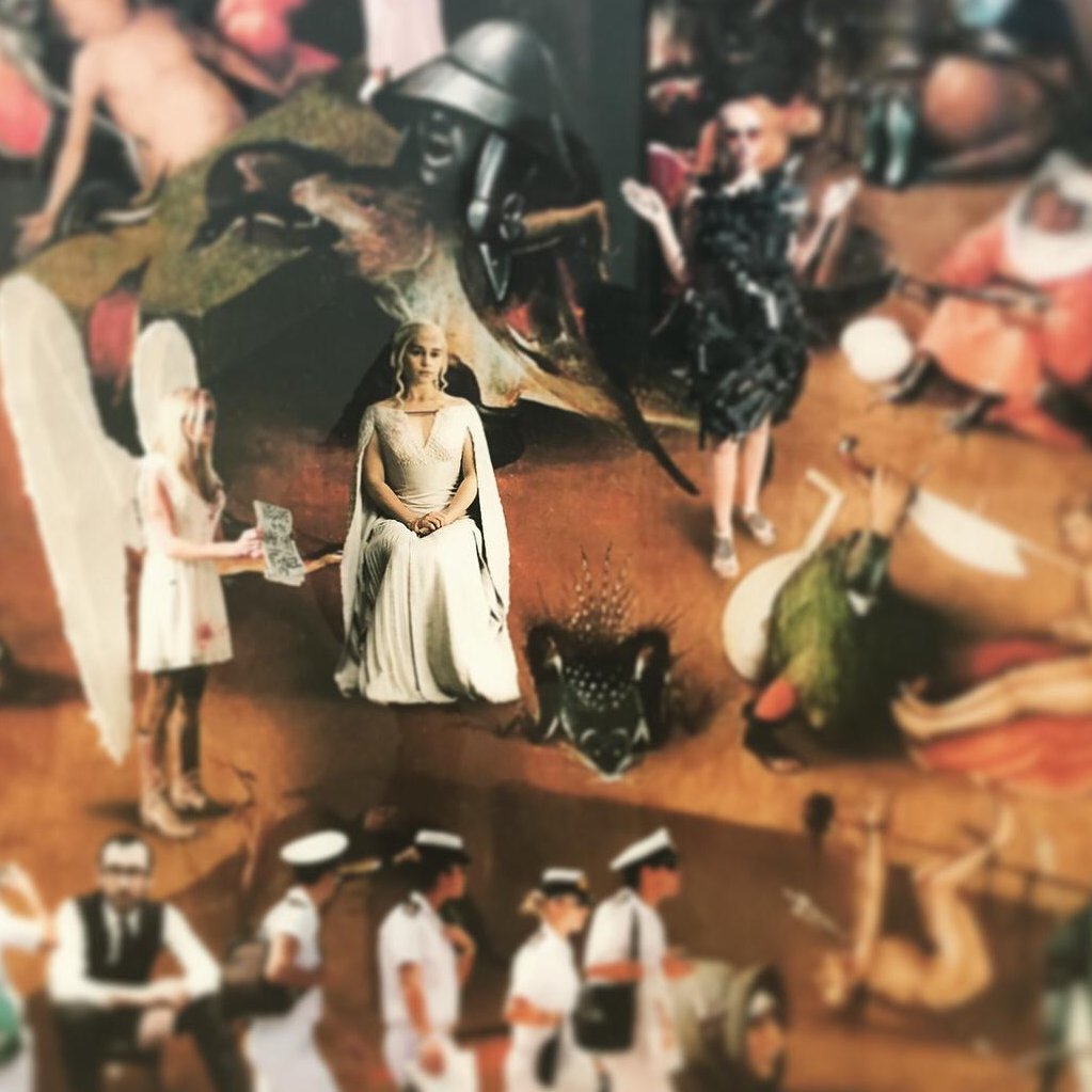 Happy birthday <a href="/emiliaclarke/">Emilia Clarke</a> The Mother of Dragos pictured in one of #LluisBarba work, shown in the exhibition "Old threats. New armies" which is taking place in Galeria Contrast, Barcelona. #GameOfThrones #HBOMax <a href="/EmiliaClarkeTM/">Emilia Clarke™</a>