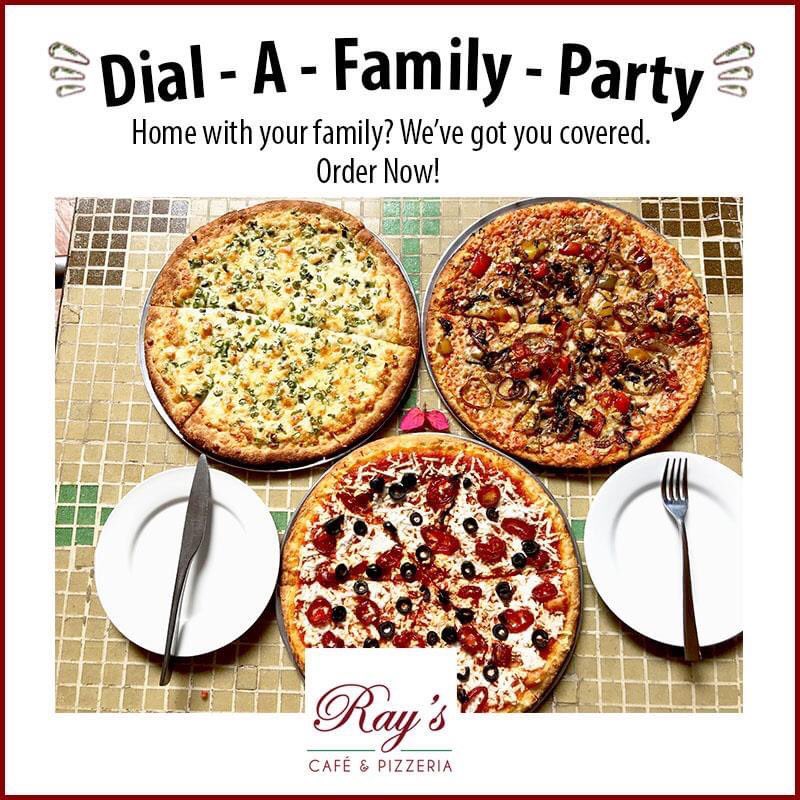 RayscafeBandra's tweet photo. Spending quality time with your family this weekend ? We have you covered.
For takeaways call us: 9322003288, 9833824843
Or order via our delivery partners Zomato & Swiggy to get #happiness #delivered at #yourdoorstep.
#RaysPizzeria https://t.co/clahisVGoD